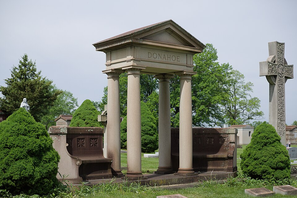 Perspective view of the Donahoe monument